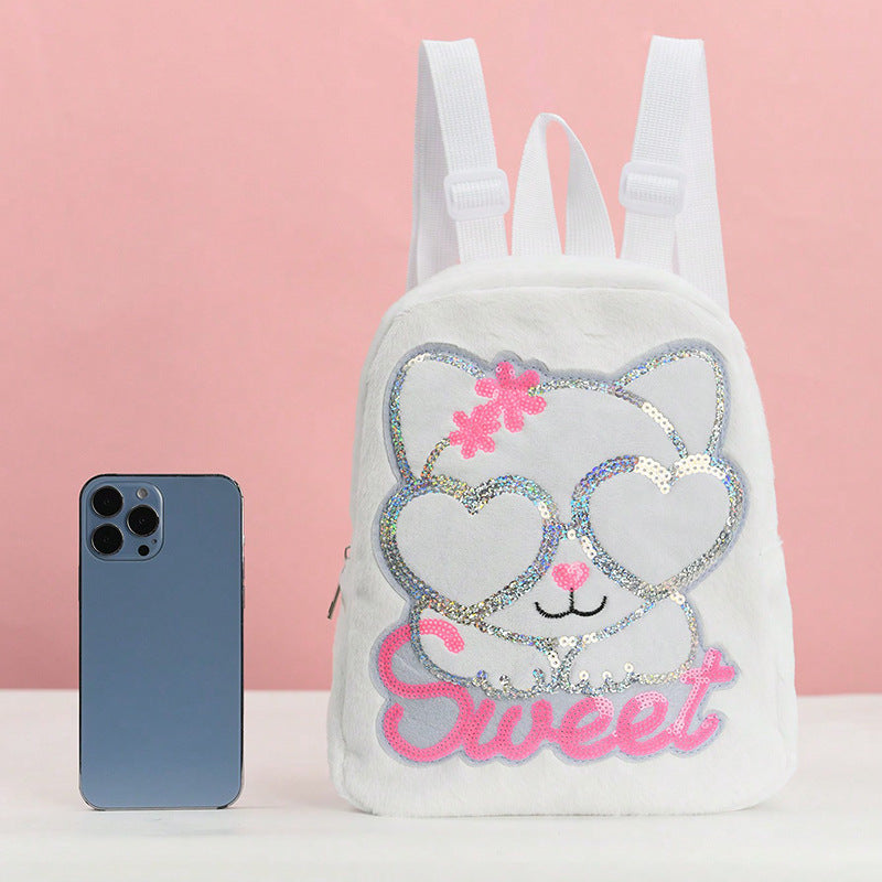 Plush backpack with animal design Bowlift