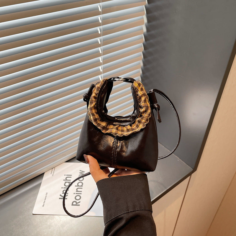WoStylish Handcrafted Leather Bucket Bag Bowlift