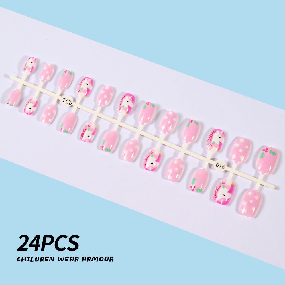 Children's Fun-Themed Press-On Nail Set Bowlift