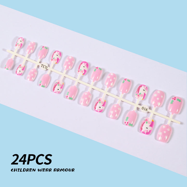 Children's Fun-Themed Press-On Nail Set Bowlift
