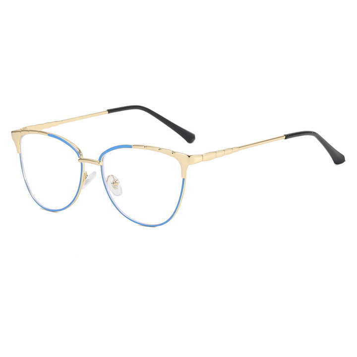 Ladies Cat-Eye Glasses with Fine Metal Accents Bowlift
