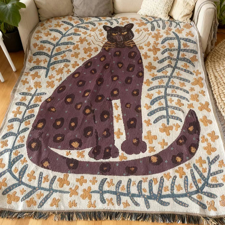 Artistic Animal Print Throw Blanket