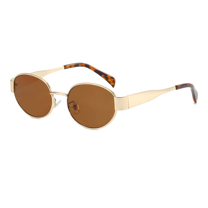 Oval sunglasses with elegant metal frame Bowlift