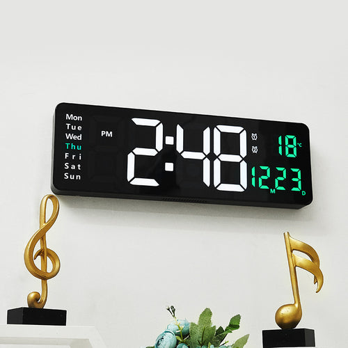 Digital wall clock with multifunctional LED display Bowlift