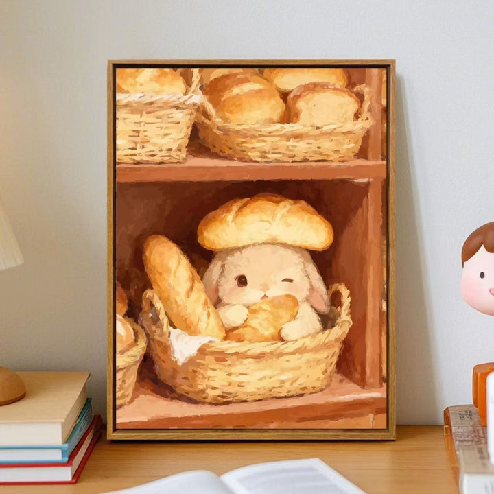 Cozy Cartoon Bunny Wall Art Bowlift