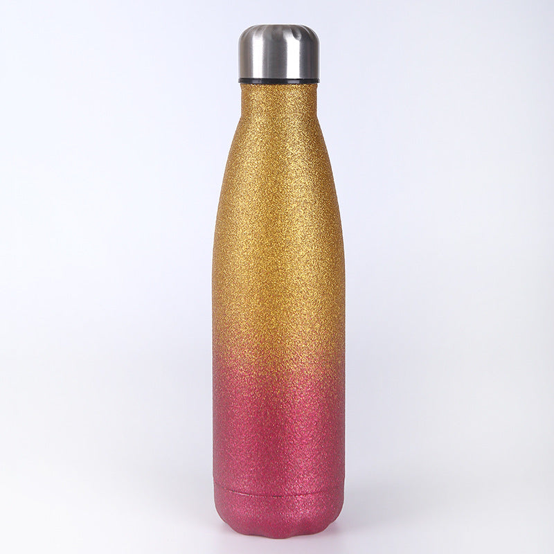 Ladies Insulated Water Bottle with Elegant Glitter Surface Bowlift