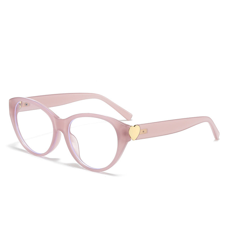 Women Cat-Eye Sunglasses with Heart Design Bowlift
