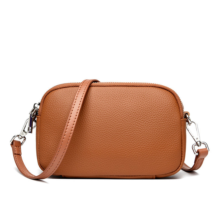 Textured Vegan Leather Crossbody Bag Bowlift