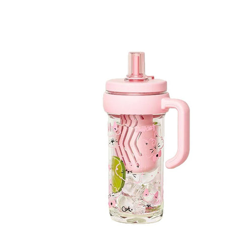 Women's drinking container with extra wide straw Bowlift