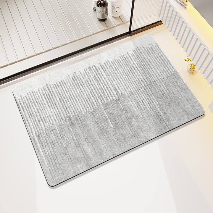 Plush Geometric Bath Mat Bowlift
