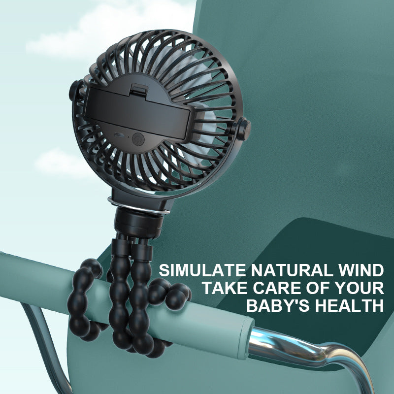 Unisex compact flexible hand and table fan with flexible tripod Bowlift