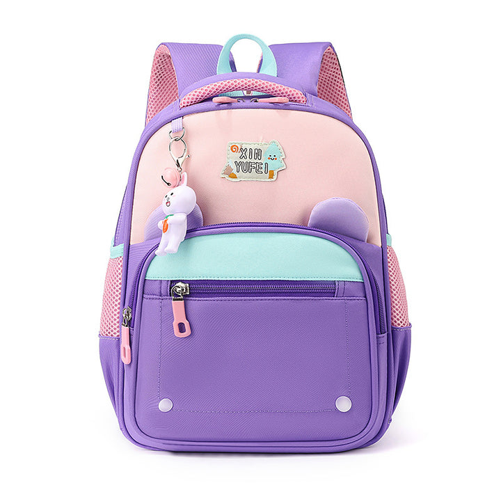 Cartoon-Themed Multi-Compartment School Backpack Bowlift