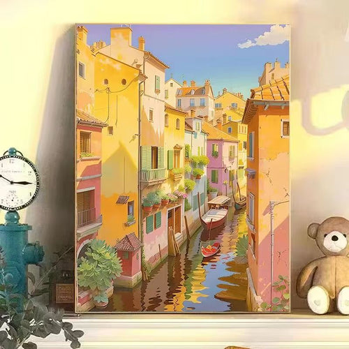 Colorful Urban Landscape Wall Art Bowlift