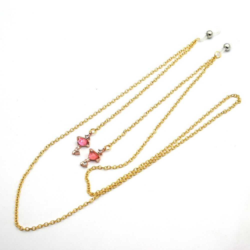 Elegant Dual-Tone Eyewear Chain Bowlift