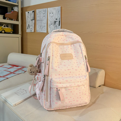 Cute Floral Print Backpack Bowlift