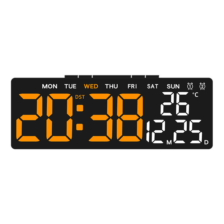 Digital weather alarm clock with large LED display and temperature display Bowlift
