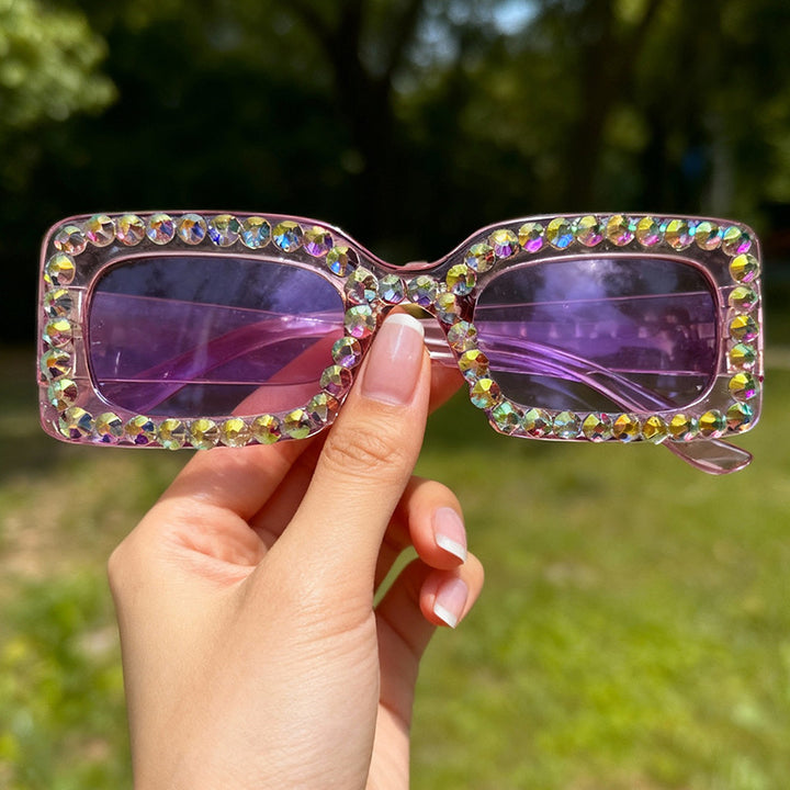 Decorative Rhinestone-Embellished Sunglasses Bowlift