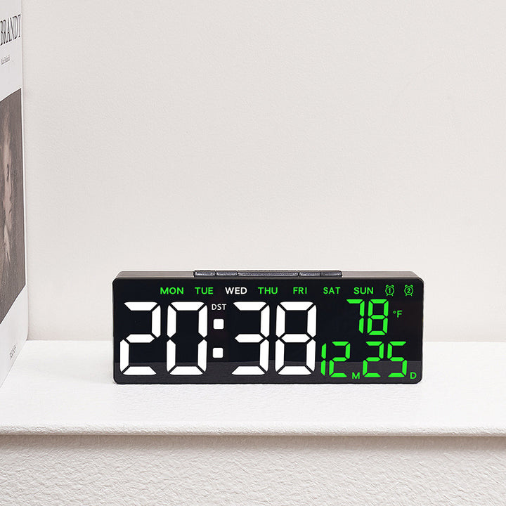 Digital Multi-Function Alarm Clock with Temperature and Day of the Week Display Bowlift