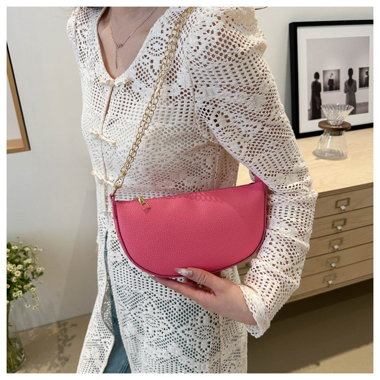 Minimalist Half-Moon Crossbody Bag Bowlift