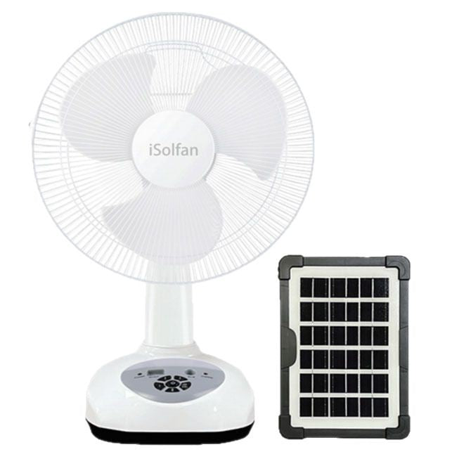 Women's portable solar stand fan with remote control and variable speed regulation Bowlift