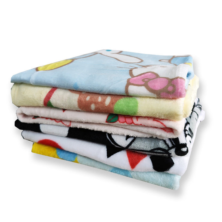 Women Cozy Microfiber Blanket with Cute Characters Bowlift