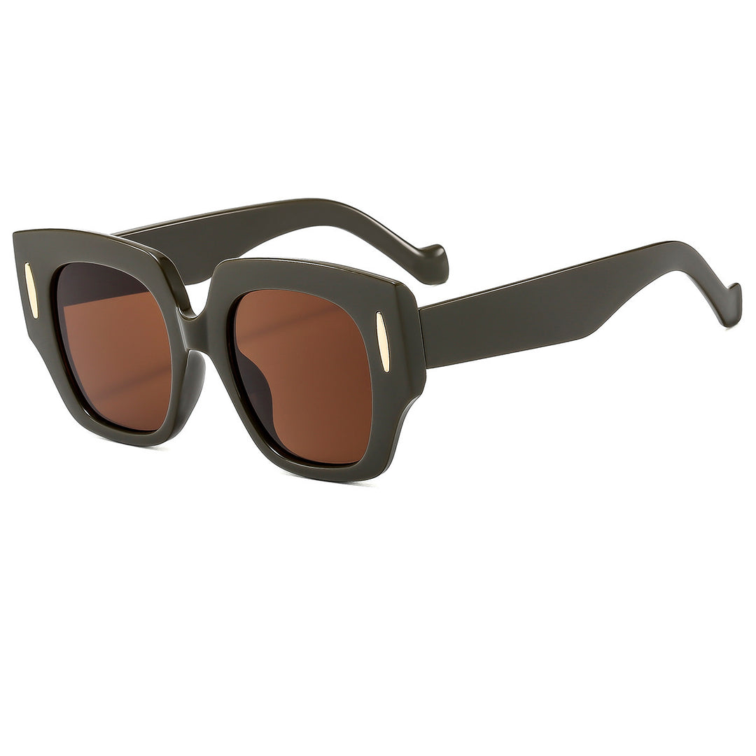 Women's Geometric Oversized Sunglasses with Luxurious Accent Bowlift