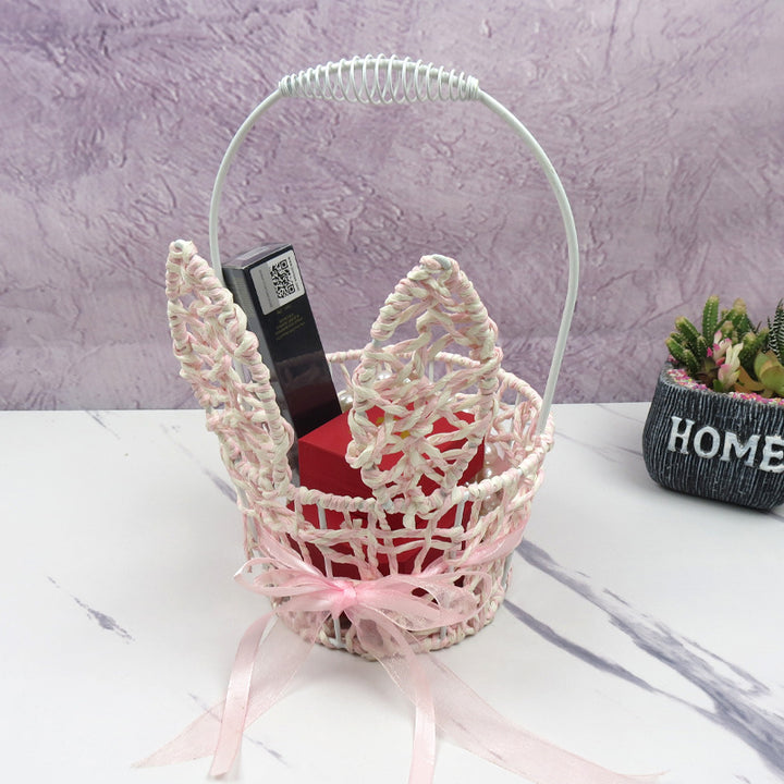 Women's Decorative Basket with Bow Accent Bowlift