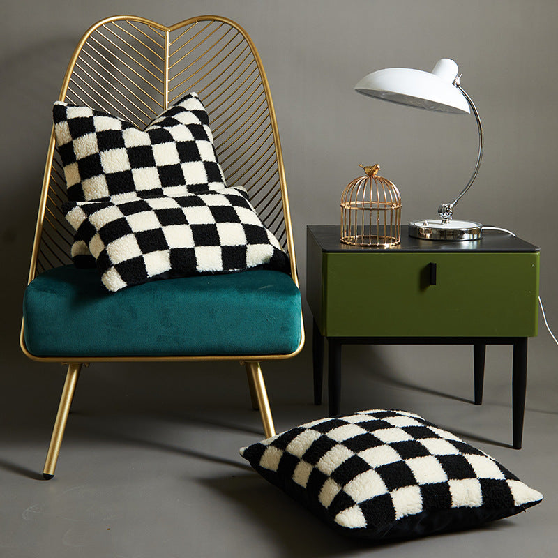 Geometric Designed Square Throw Pillow