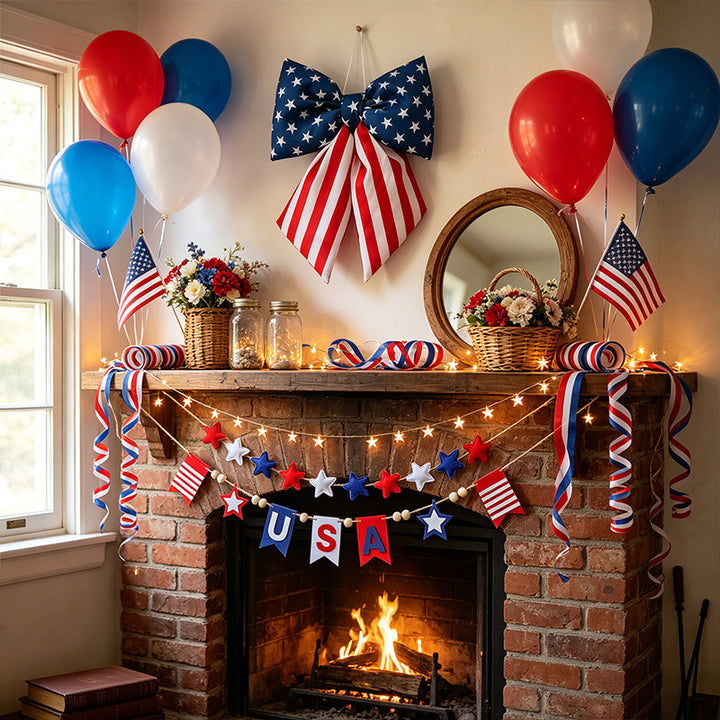 Unisex decorative bow decoration with hanging loop for door wreath and wall Bowlift