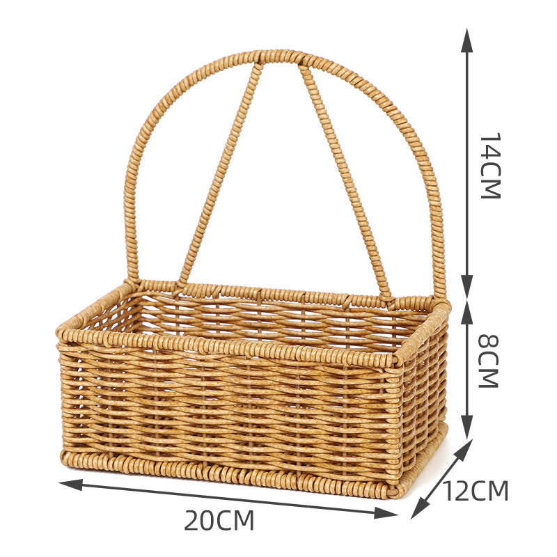Handwoven Round Storage Basket Bowlift