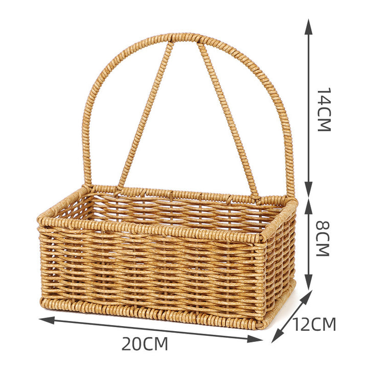 Handwoven Round Storage Basket Bowlift