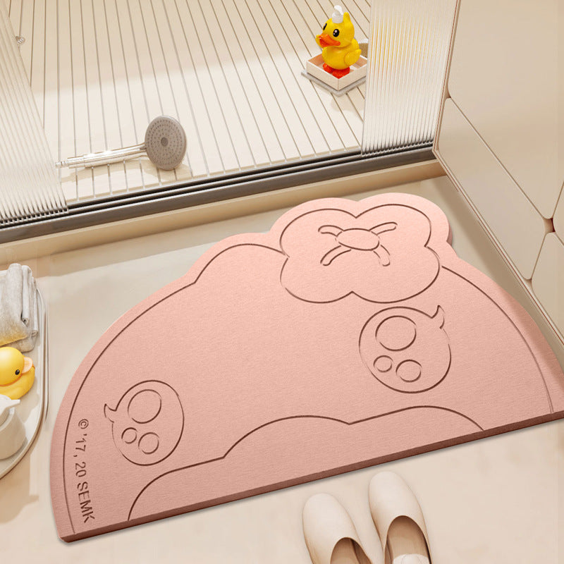Playful Cartoon Bath Mat Bowlift