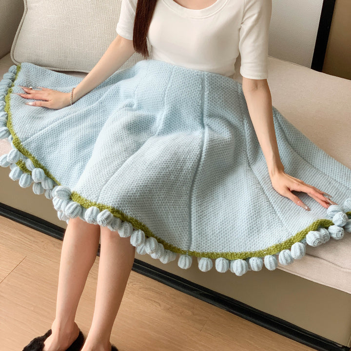 Cozy Crinkled Skirt Bowlift