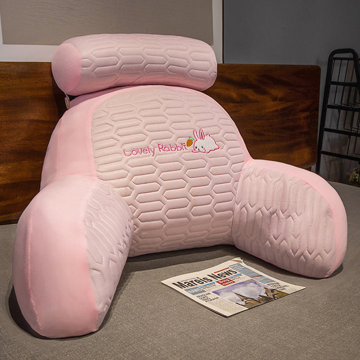Plush back support pillow with toast design Bowlift