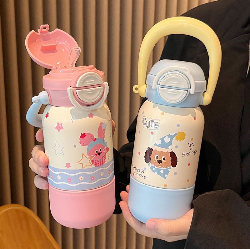 Women's water bottle with interactive animal design Bowlift