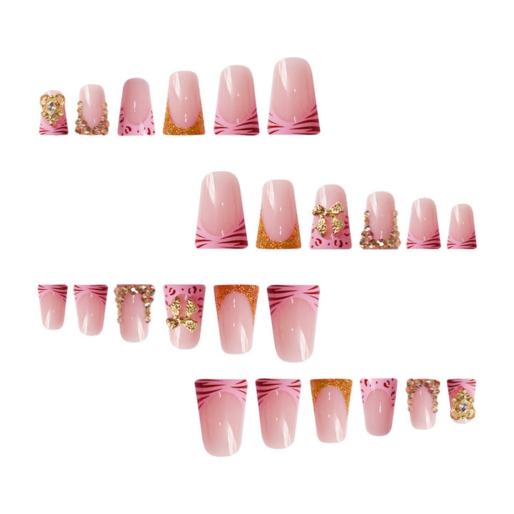 Decorative Gem-Embellished Press-On Nail Extensions Bowlift