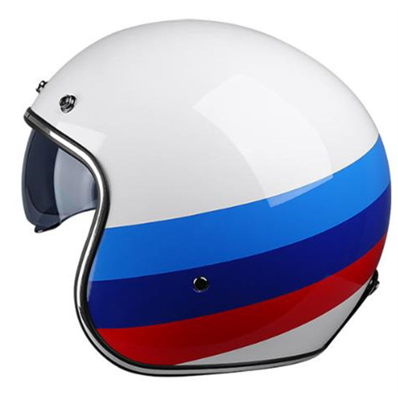 Classic Jet-Style Motorcycle Helmet Bowlift