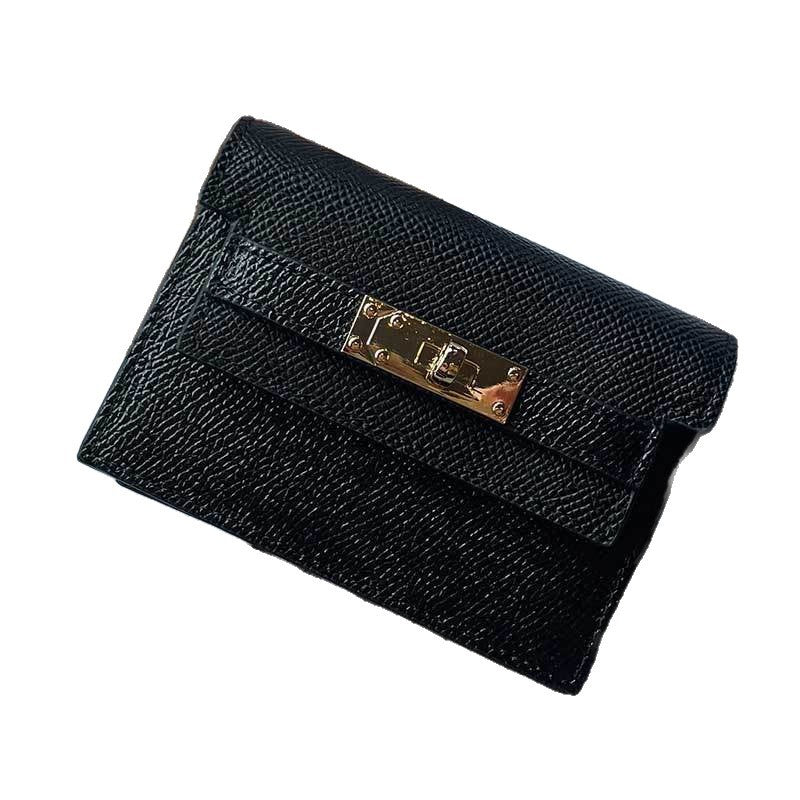 Premium Leather Cardholder with Elegant Closure Bowlift