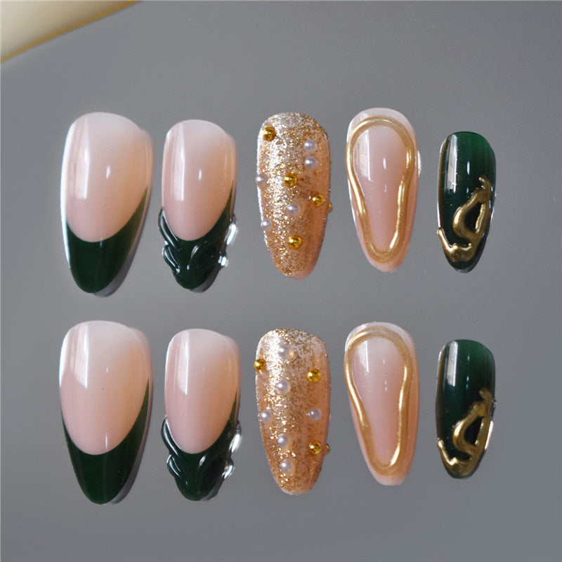Glamorous Decorative Press-On Nail Art Bowlift