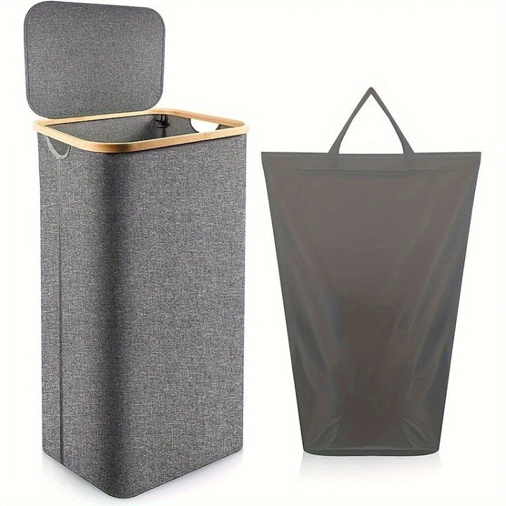 High-quality laundry container with modern lid and removable inner bag Bowlift