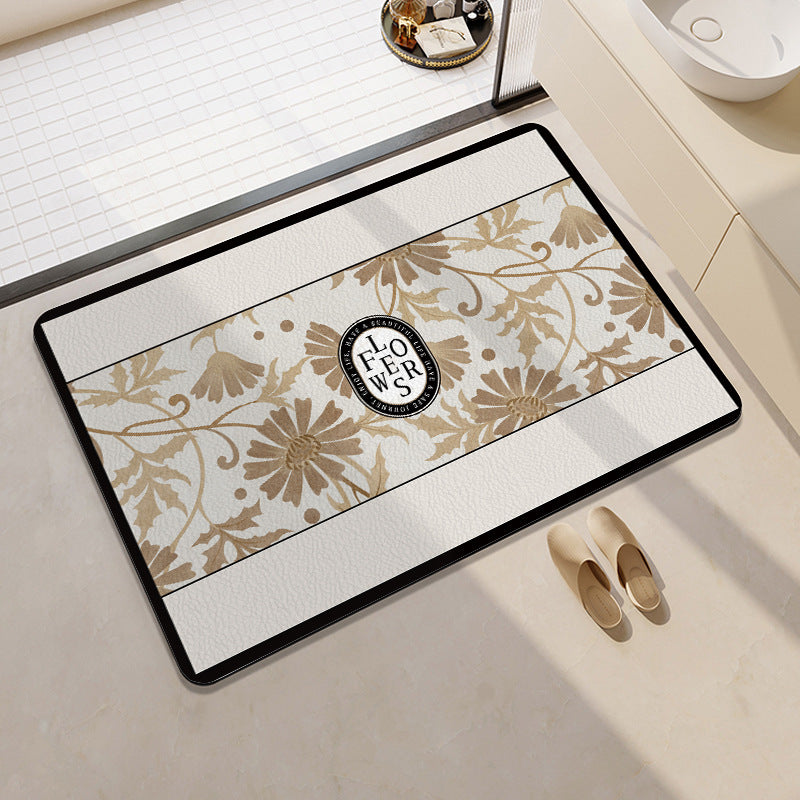 Geometric Patterned Bath Rug Bowlift