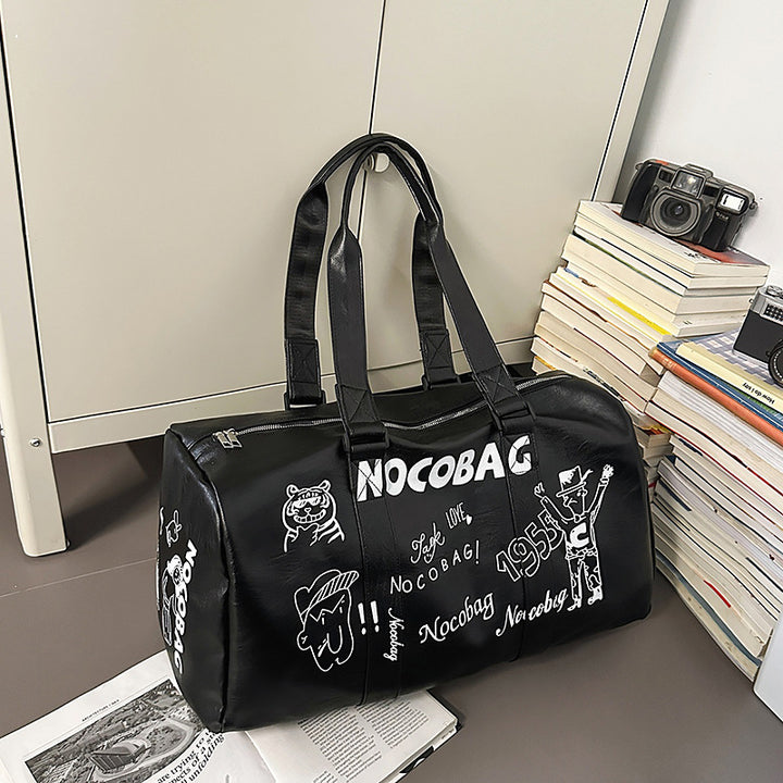 Stylish Graphic Print Duffel Bag Bowlift
