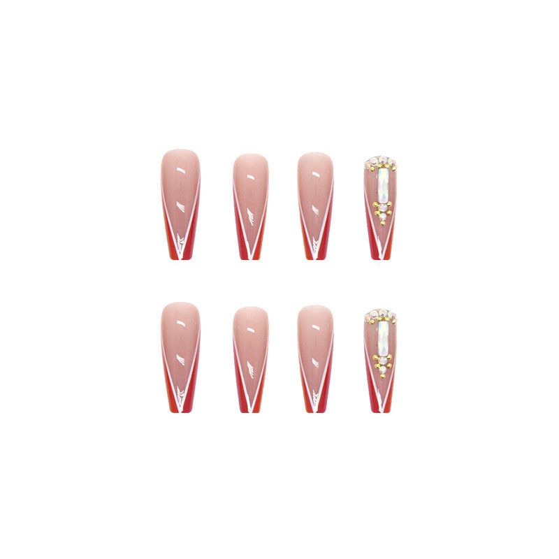 Acrylic nail tips with neon decoration Bowlift