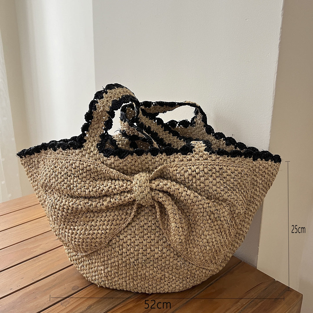 Handmade basket bag with braided handle Bowlift