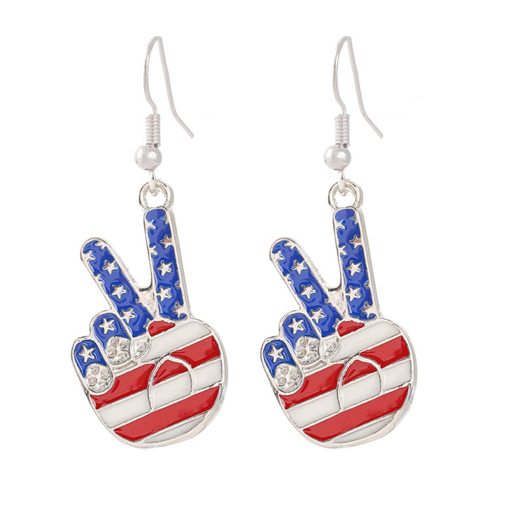 Women nan enamel horseshoe earrings with star motif and fishhook closure Bowlift