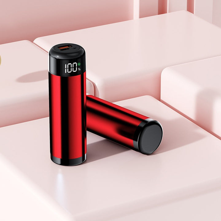 Power bank with digital charging display and integrated flashlight Bowlift