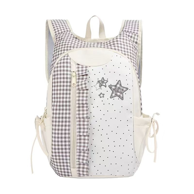 Multi-Pocket Ruffle Design Backpack Bowlift