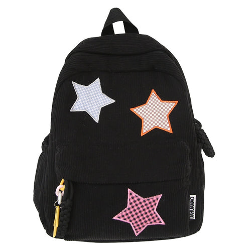 Casual Star-Embellished School Backpack Bowlift