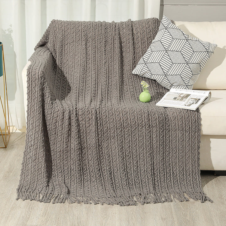 Women high-quality knitted blanket Bowlift