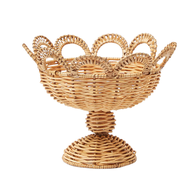 Elegant round decorative basket in floral design Bowlift